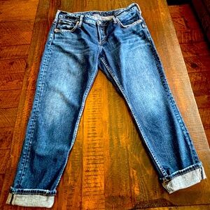 Silver Jeans boyfriend capri